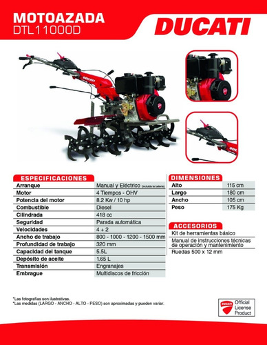 MOTOAZADA DUCATI DTL110000 DIESEL 10HP - Image 2